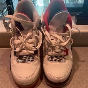 Nike youth Sneakers White and Red Air Jordan’s